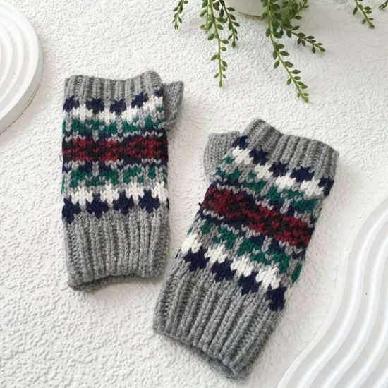 Knitted Mittens Grey
