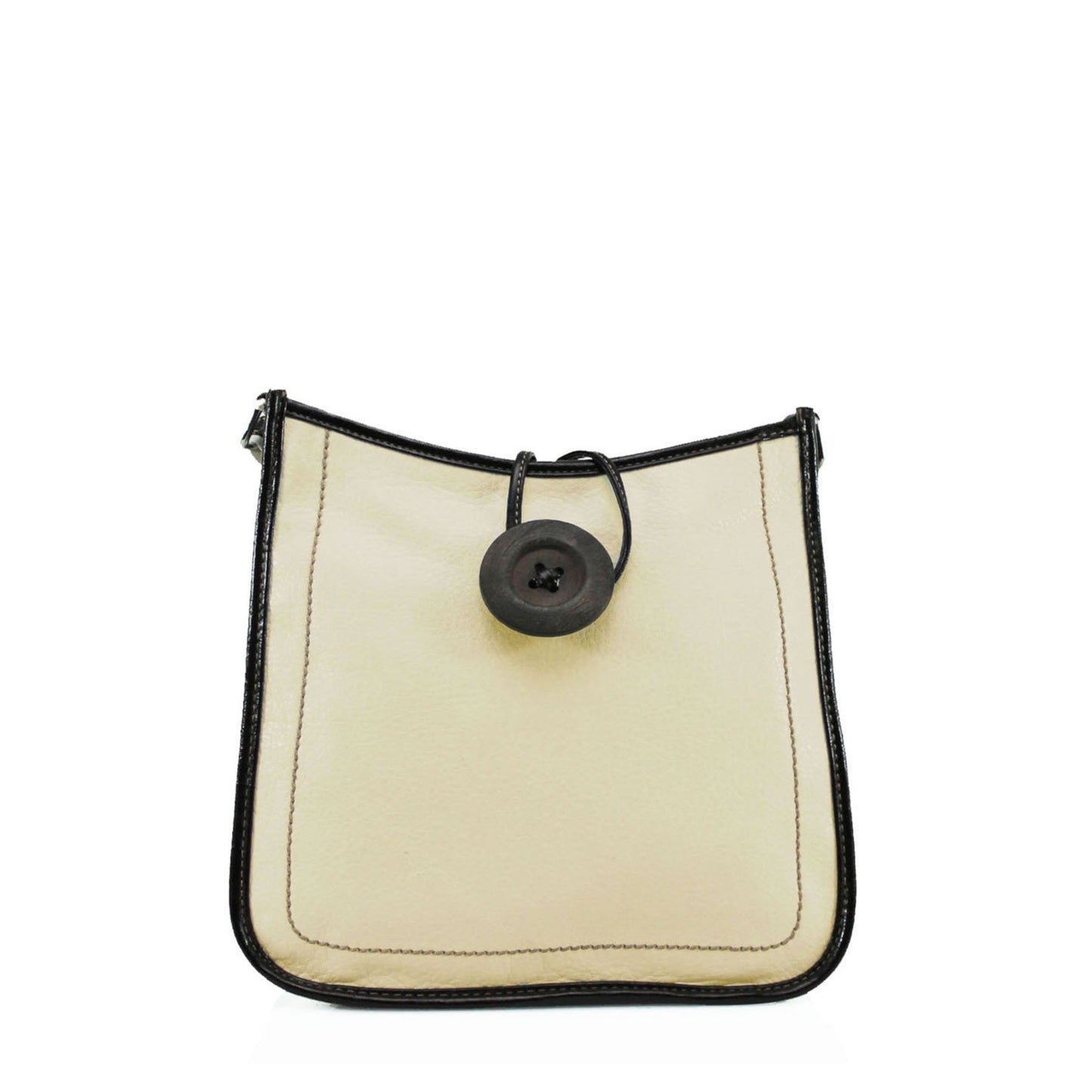Button Cross body Bag Cream