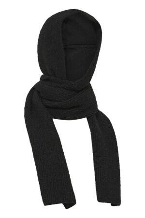 BYoung Vasha Hooded Scarf Black