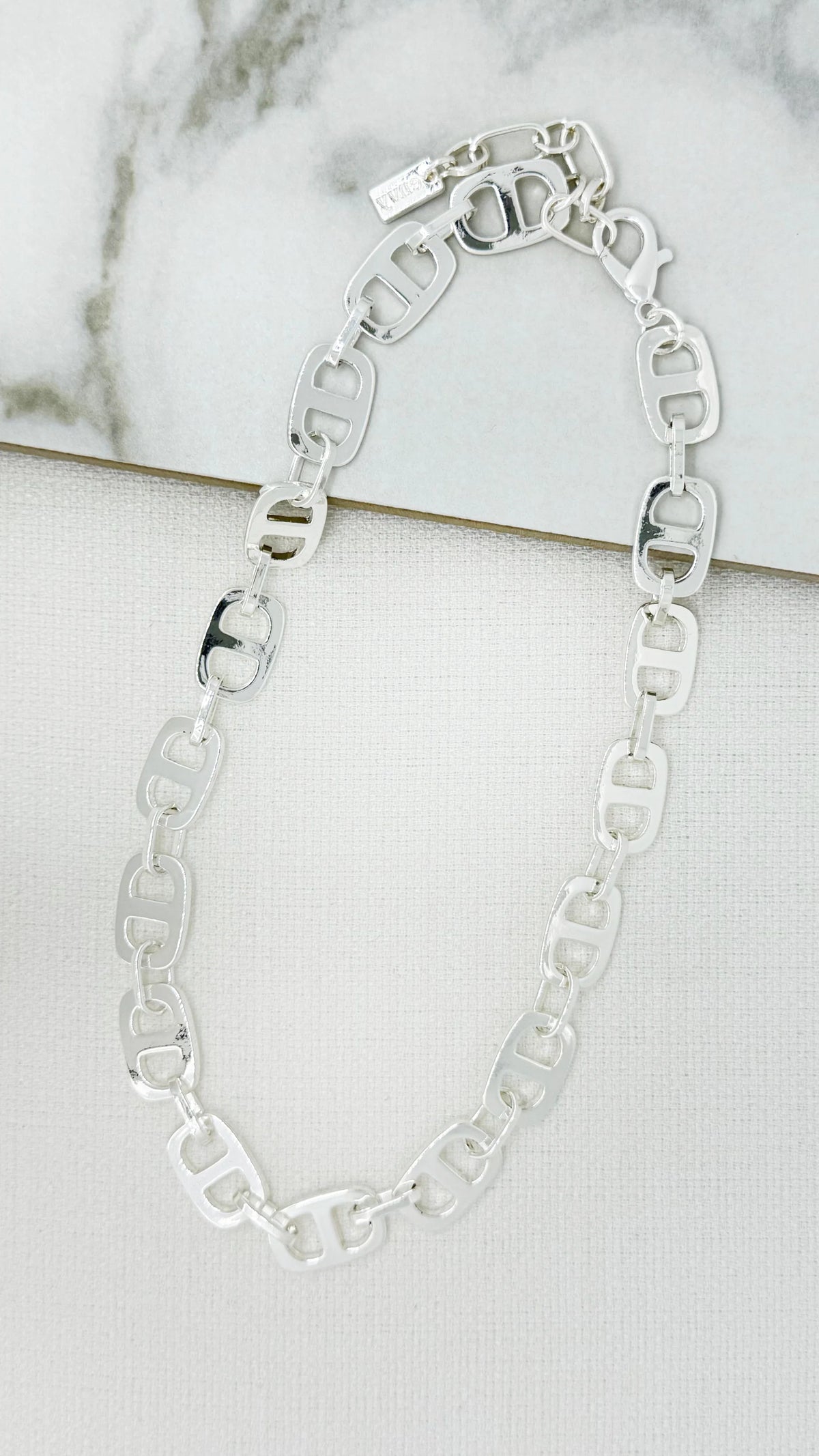 Envy Silver Link Short Necklace