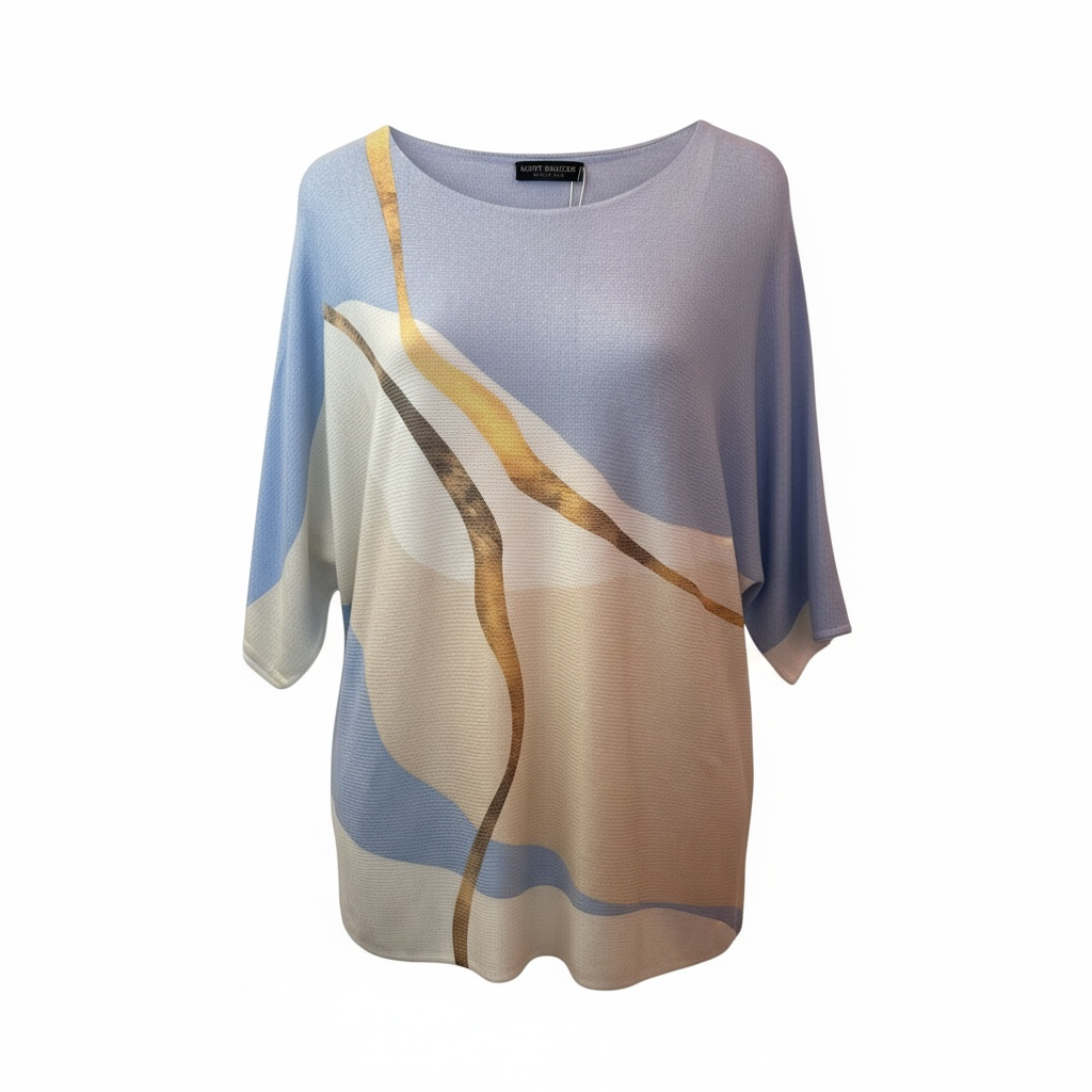 Marble Lightweight Jumper Light Blue
