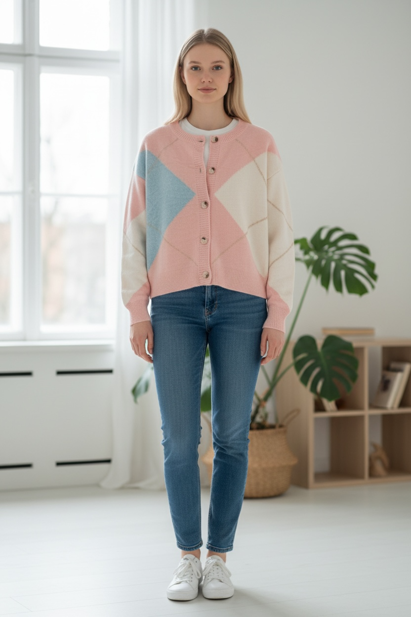 Papillon Arglye Cardigan Pink