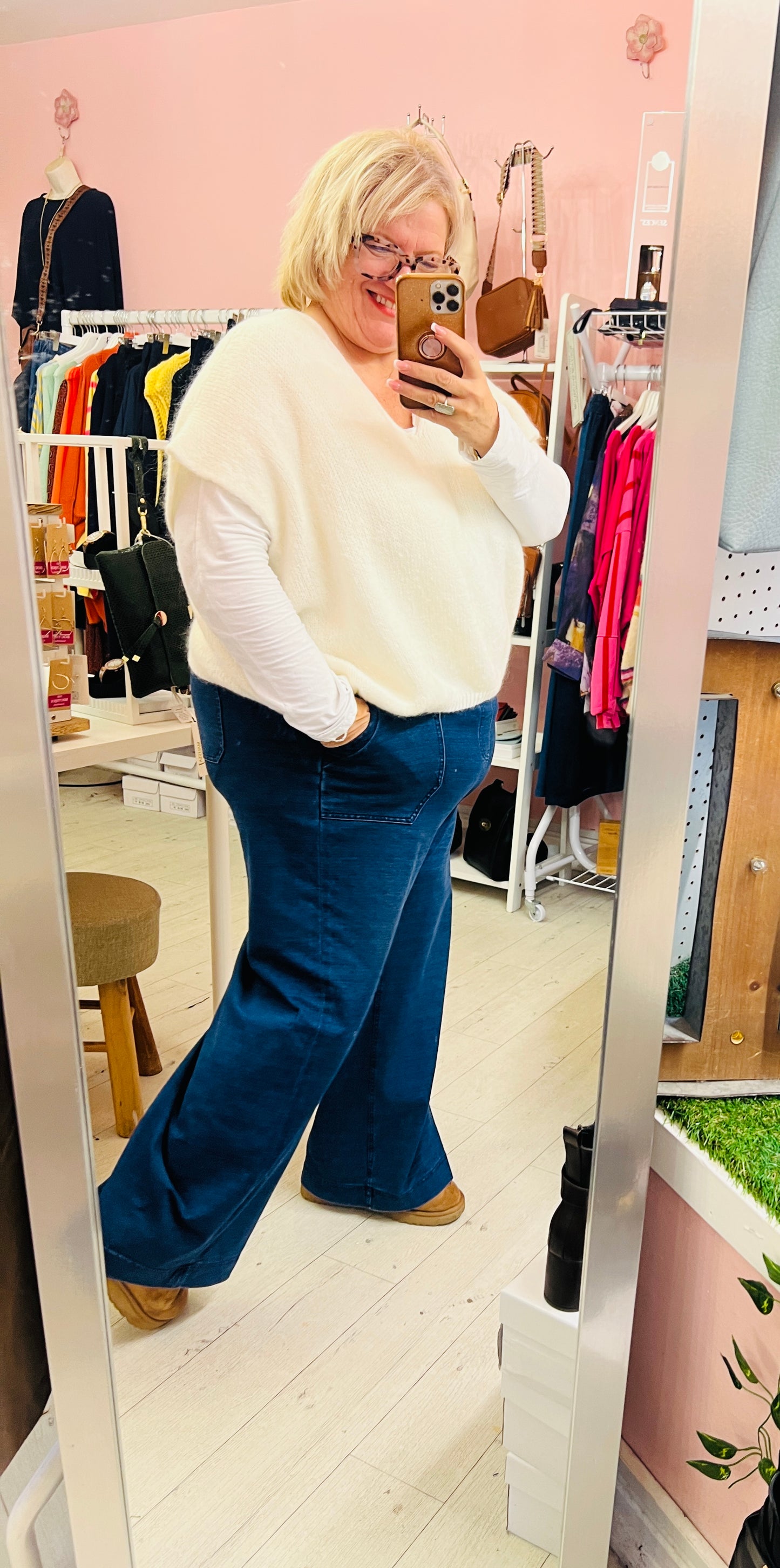 Dana Oversized Tank Knit White