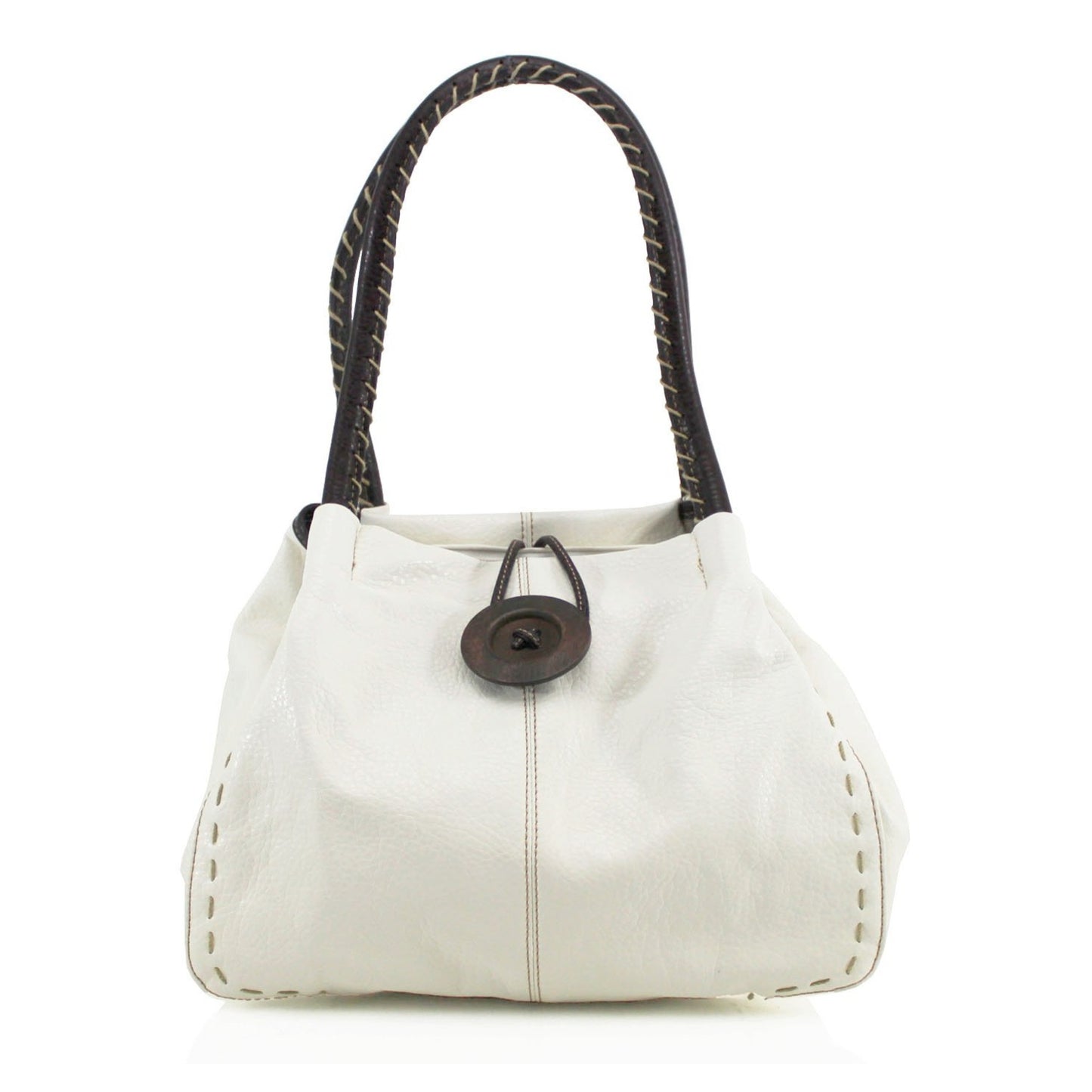 Button Bag White