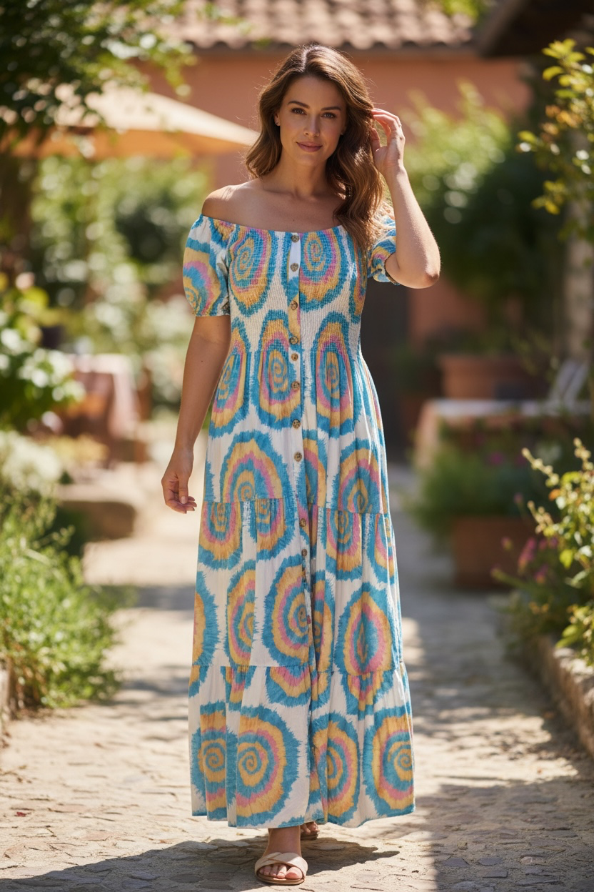 Floral Maxi Dress Teal