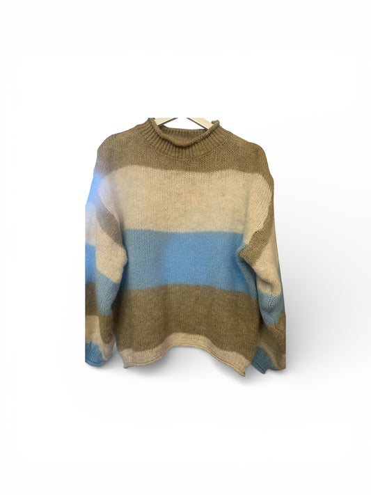 Dana Stripe Jumper Blue/Mocha