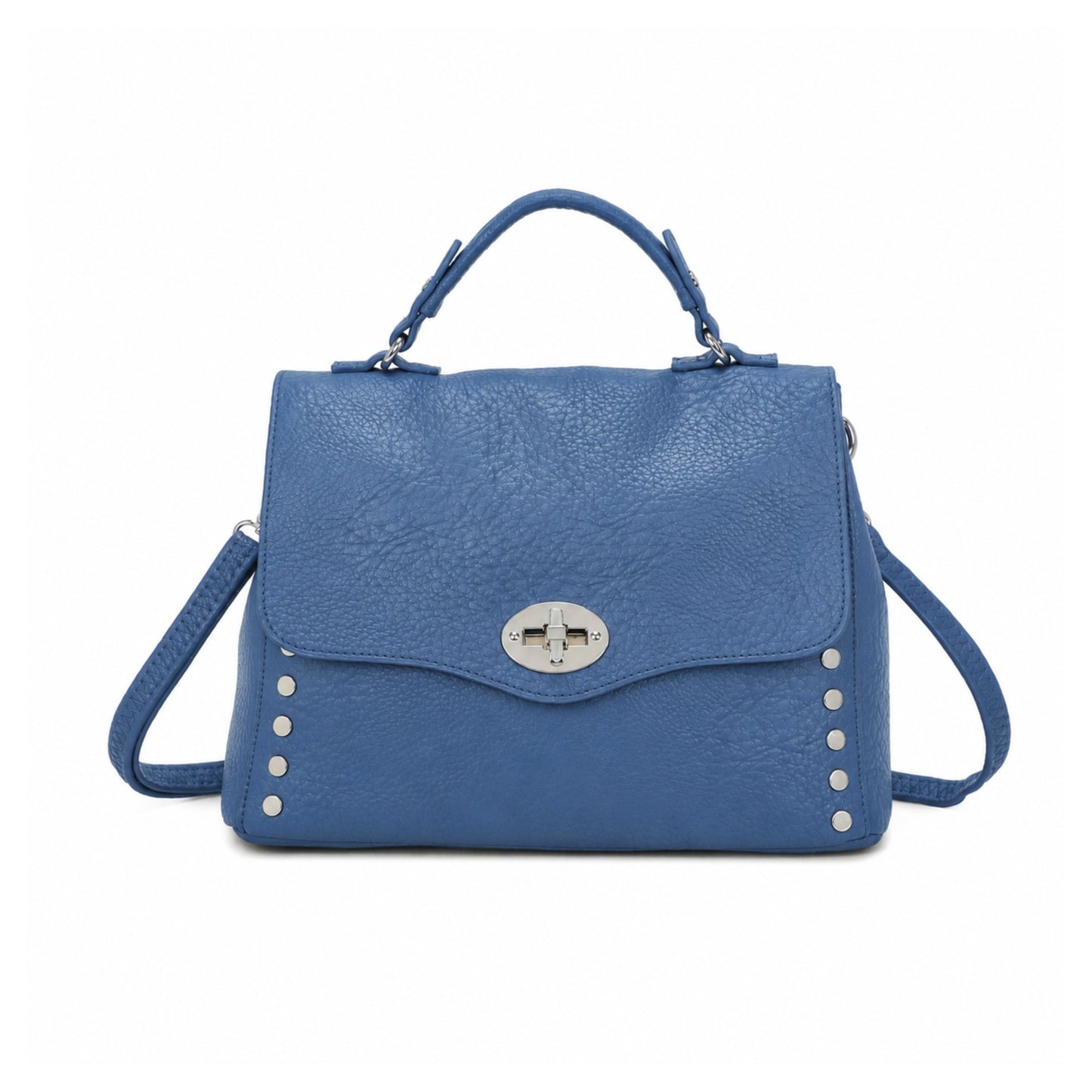 Tilly Satchel Bag Pistachio Denim Blue