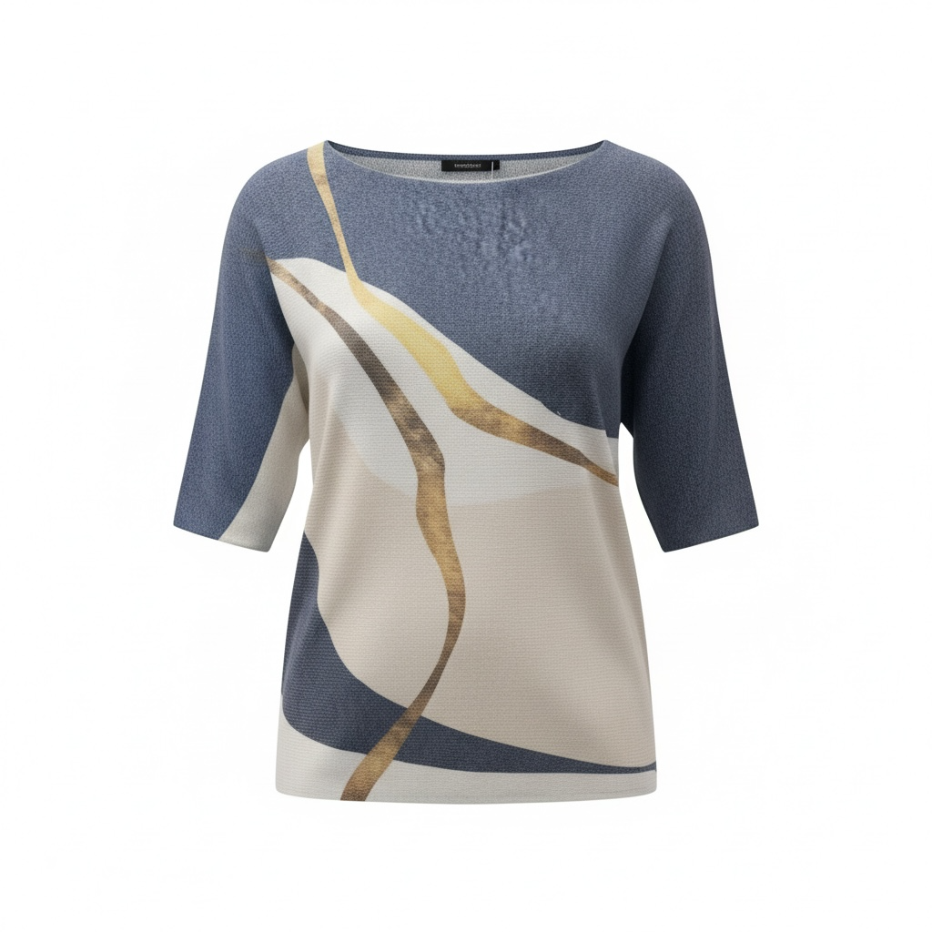 Marble Lightweight Jumper Denim Blue