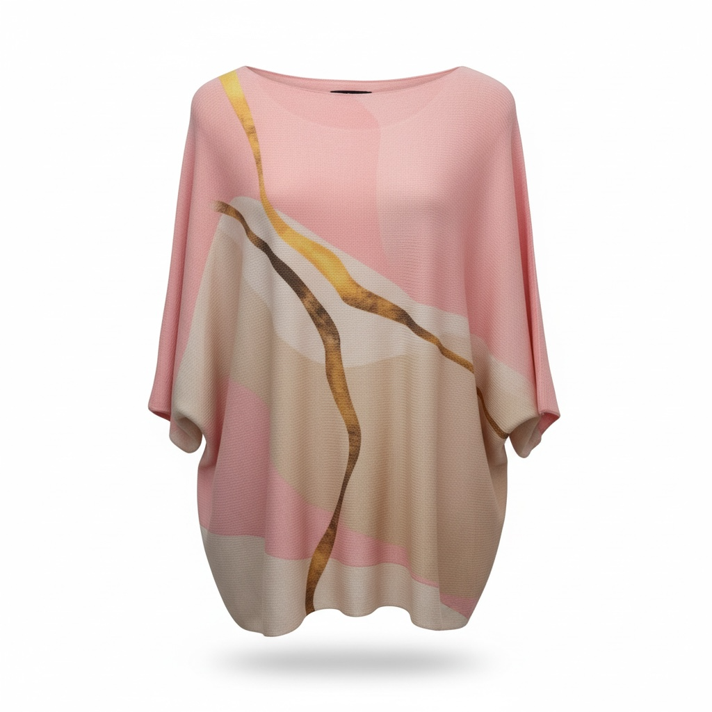 Marble Lightweight Jumper Pink