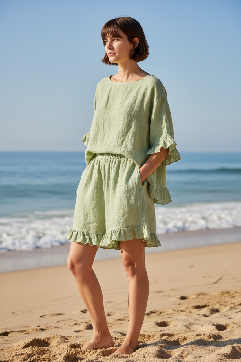 Dakota Frill Top Lime Green