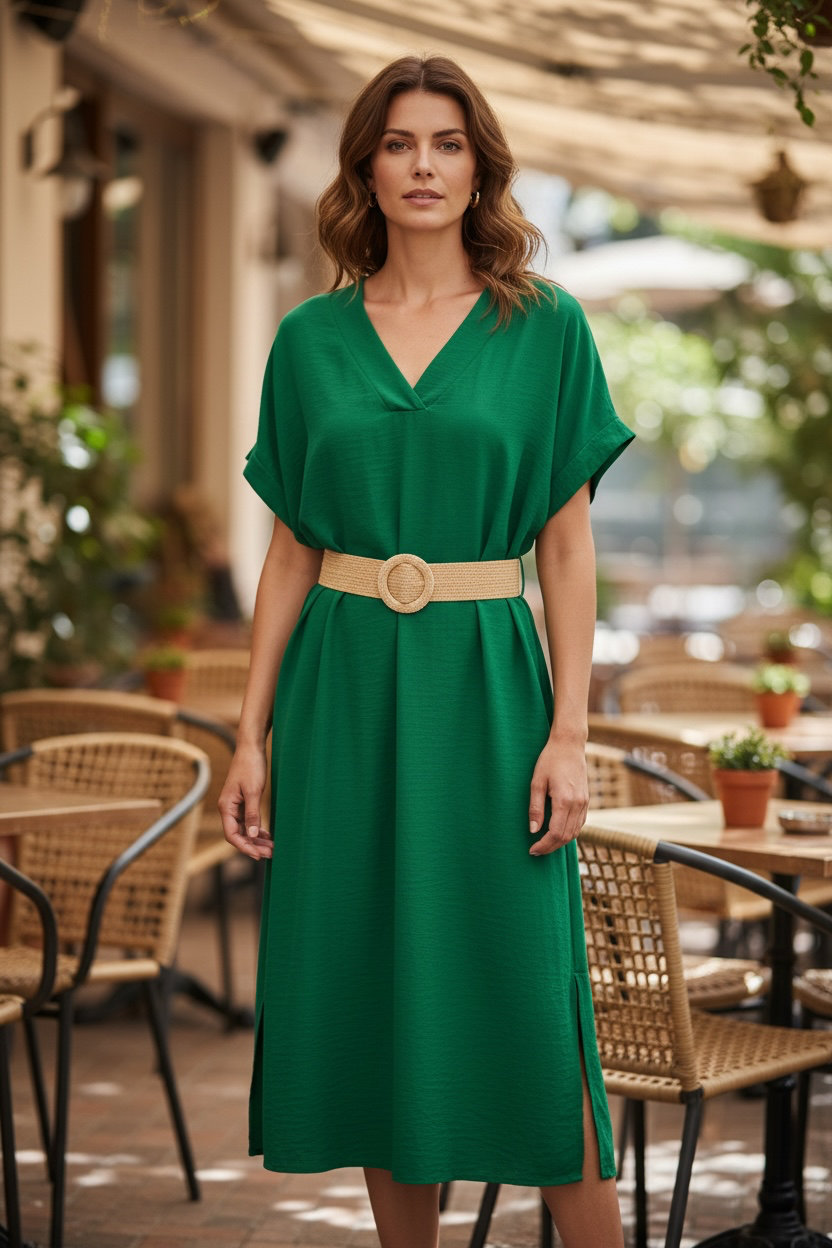 Shona Dress Green