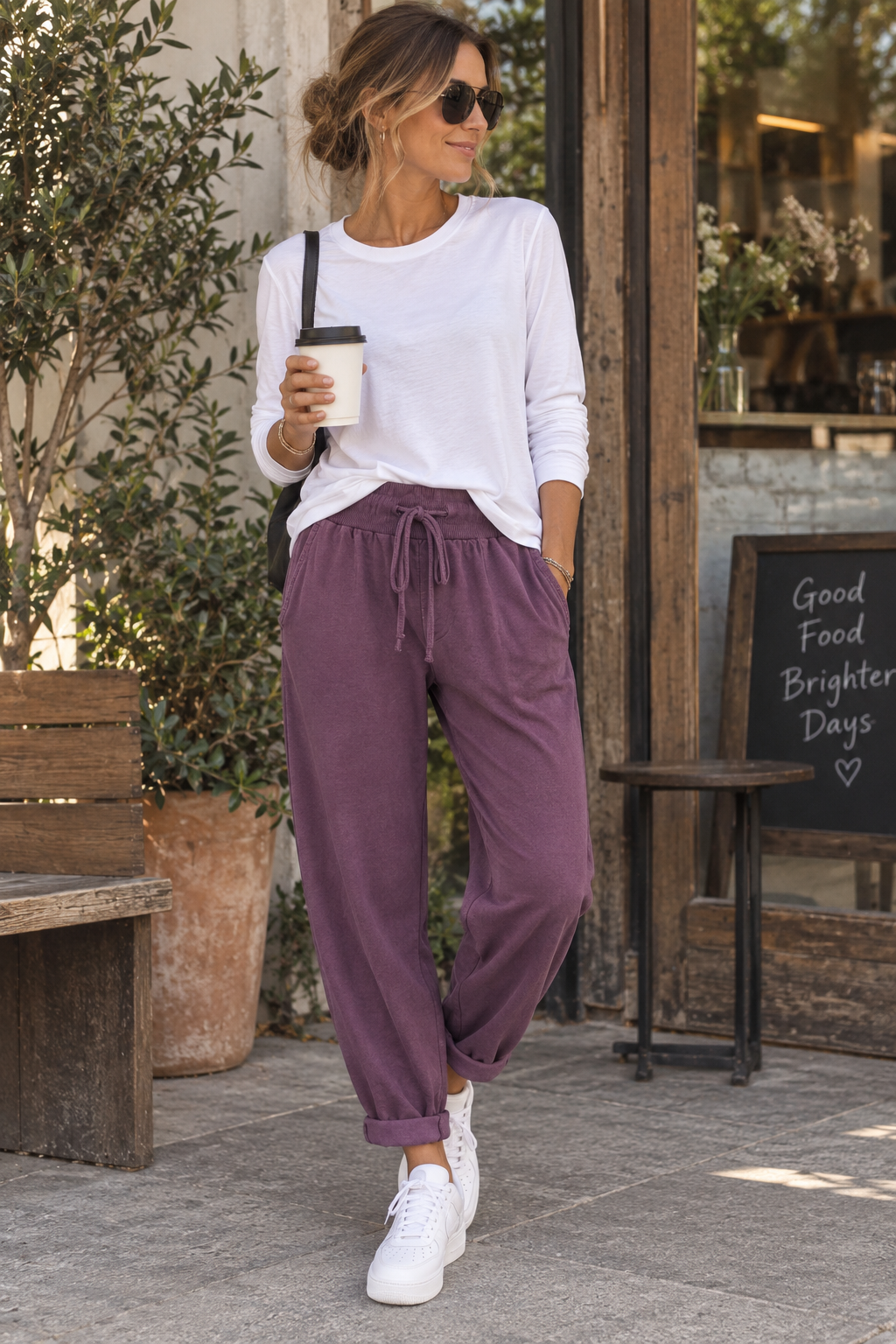 Bouti Joggers Size 1 Wine