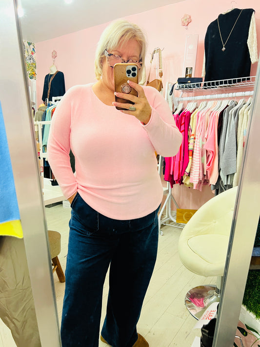 Dora Lightweight Soft knit Jumper Pink