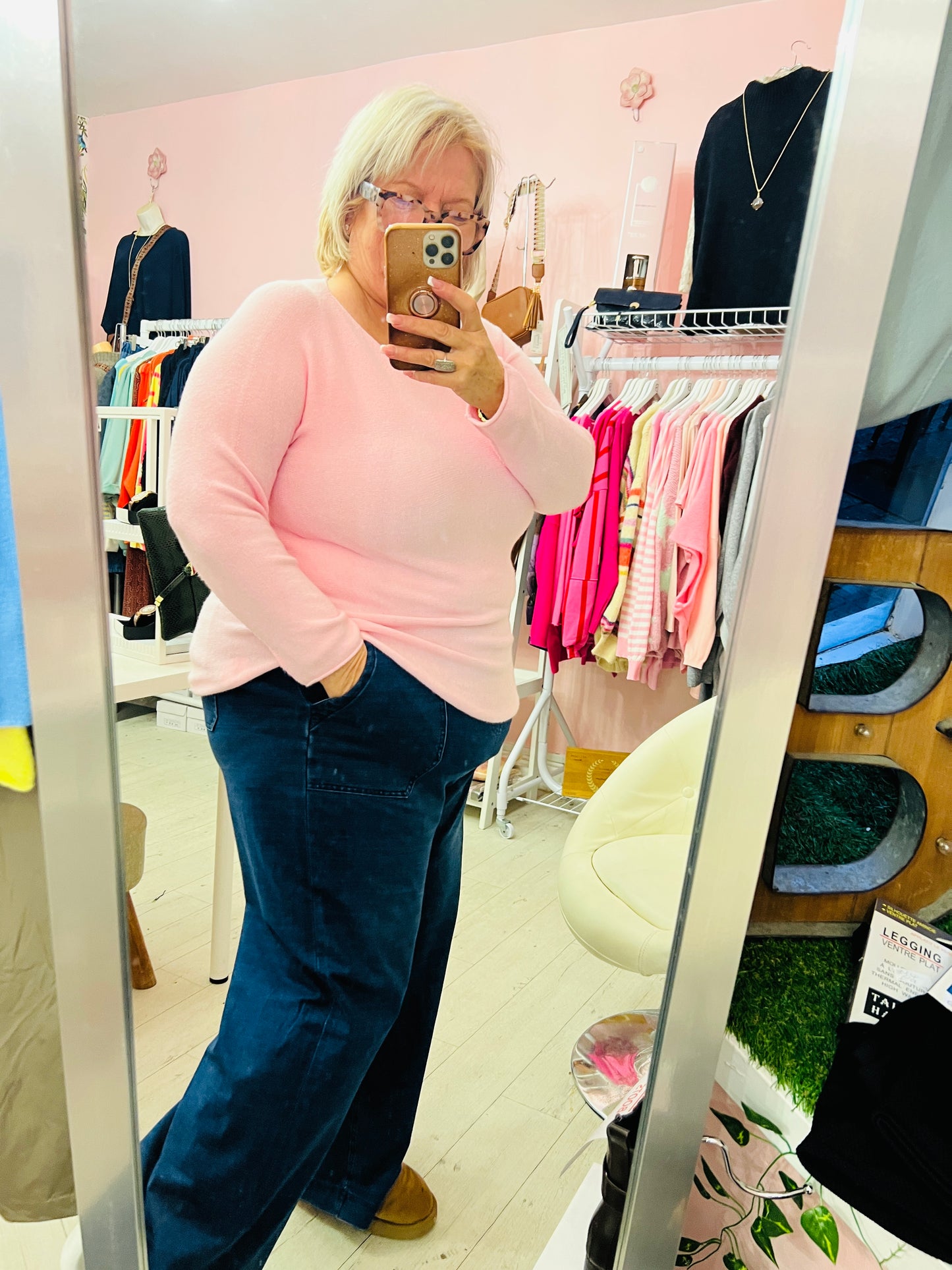 Dora Lightweight Soft knit Jumper Pink