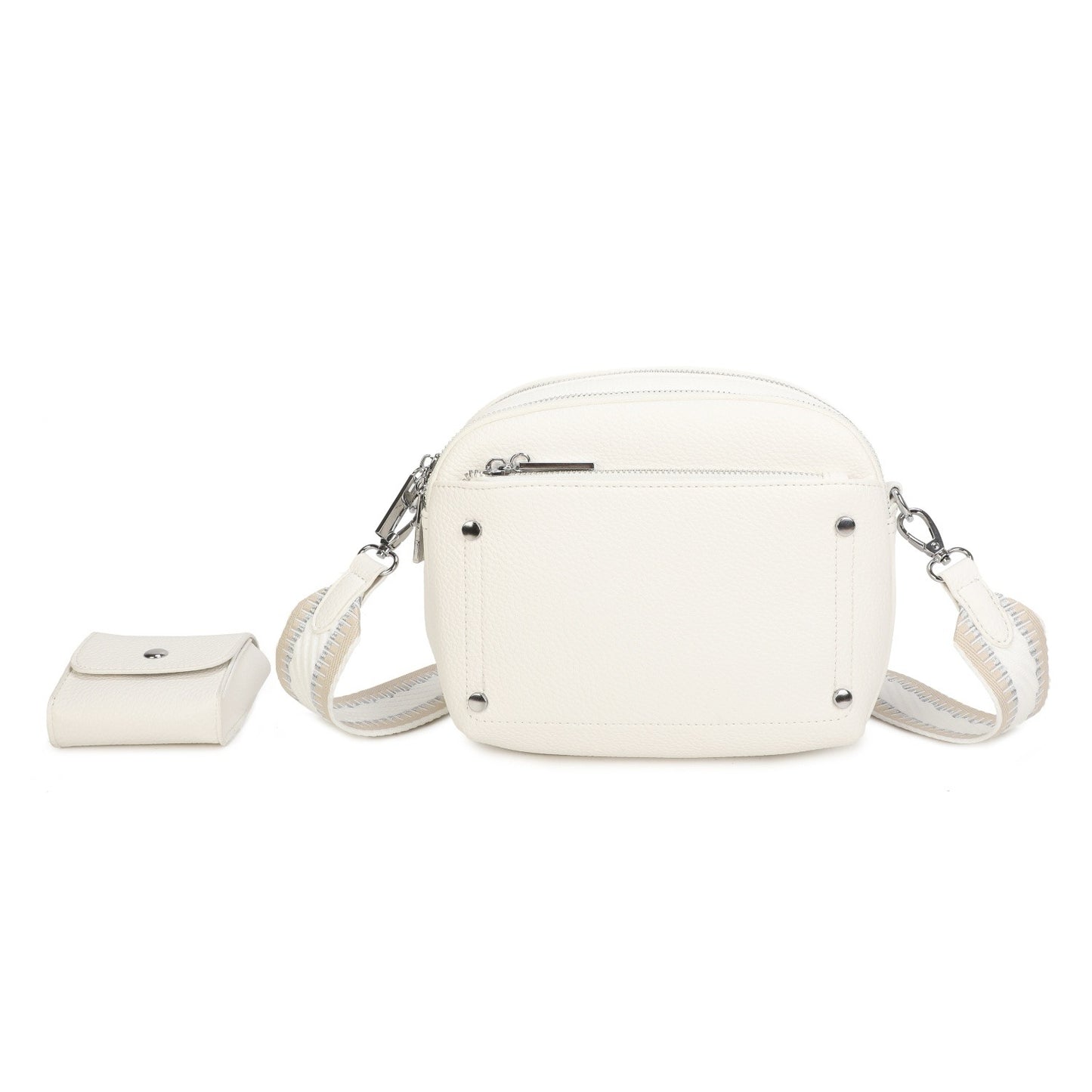 Cross Body Multi Pocket Camera Bag White