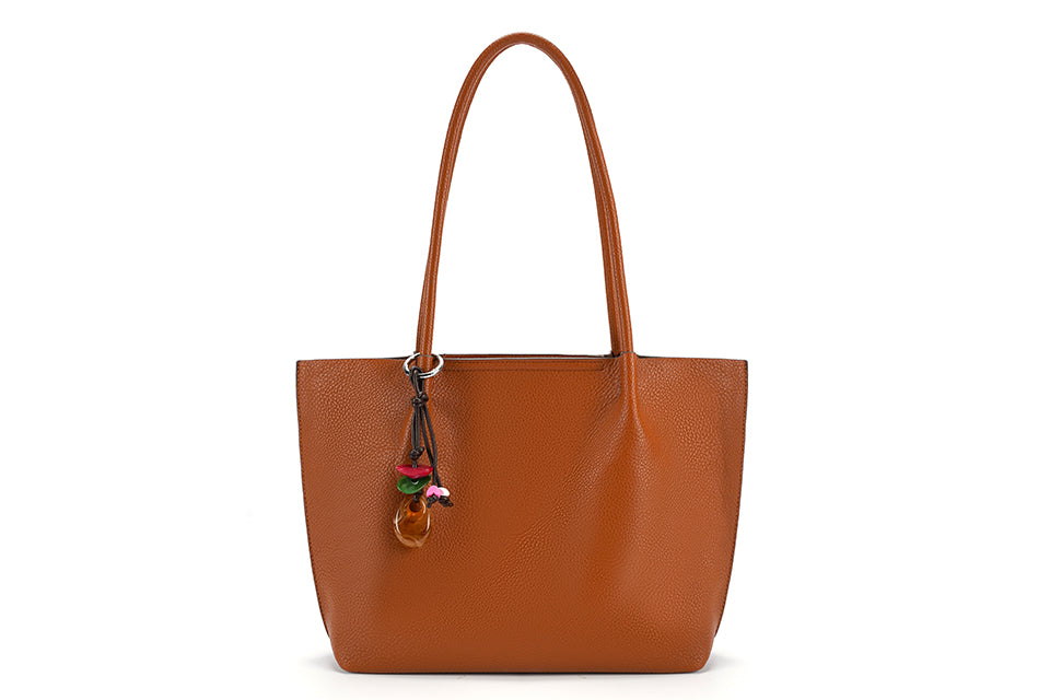 Two in One Tote Handbag Tan