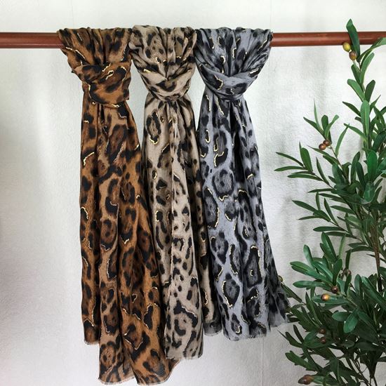Leopard Print with gold Asstd Colours