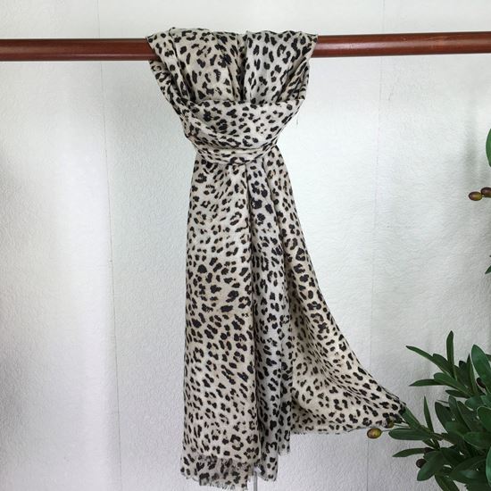 Leopard Print Scarf Asstd Colours