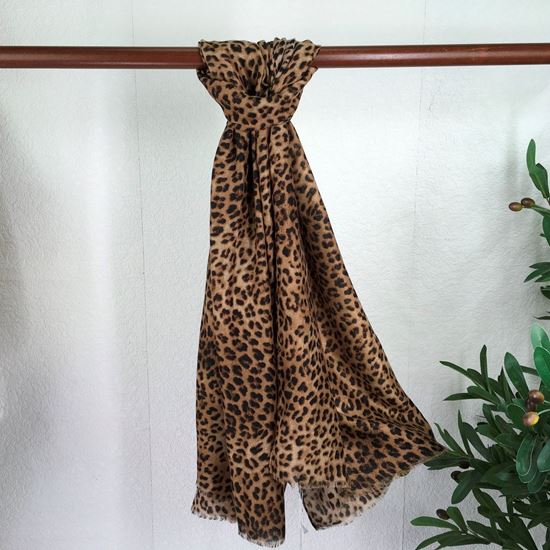 Leopard Print Scarf Asstd Colours