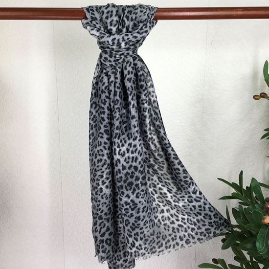 Leopard Print Scarf Asstd Colours