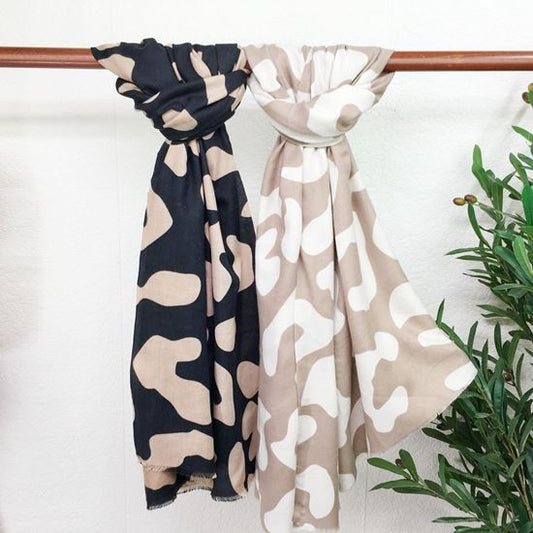 Giraffe print Two Colour scarf