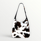 Cow print Bag Brown and white Faux Fur