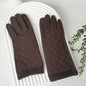 Quilted Gloves Chocolate Brown