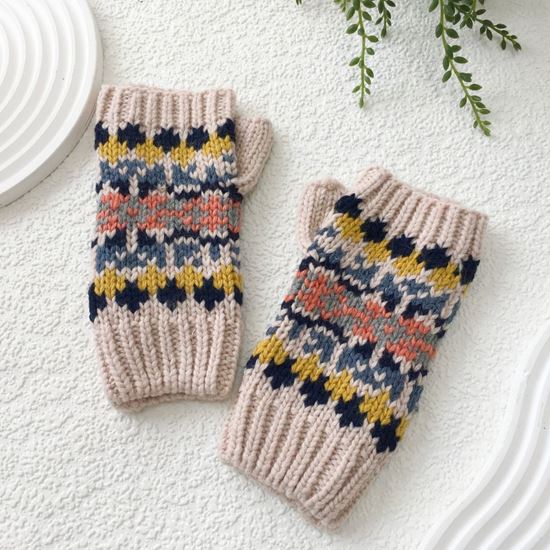 Knitted Mittens  Pink