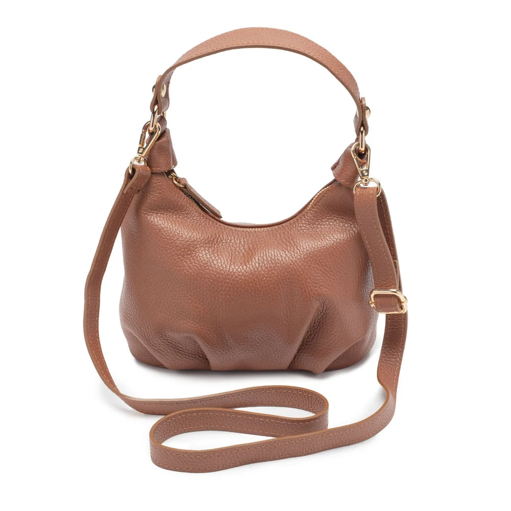 Eli Beaumont Italian Leather Dumpling Bag Tan