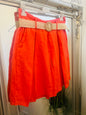 Zoe Linen Shorts & Belt Coral