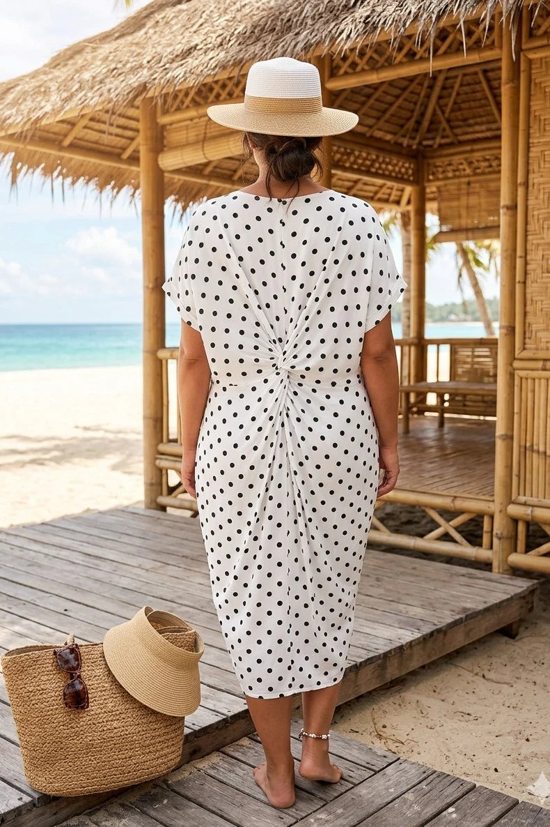 Twist Back Dress Coral