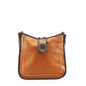 Button Cross body Bag Brown