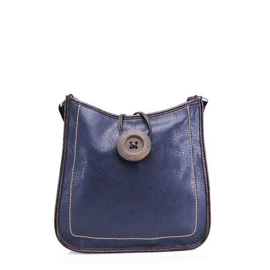 Button Cross body Bag Navy