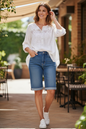 Embroidered 2 piece Blouse White
