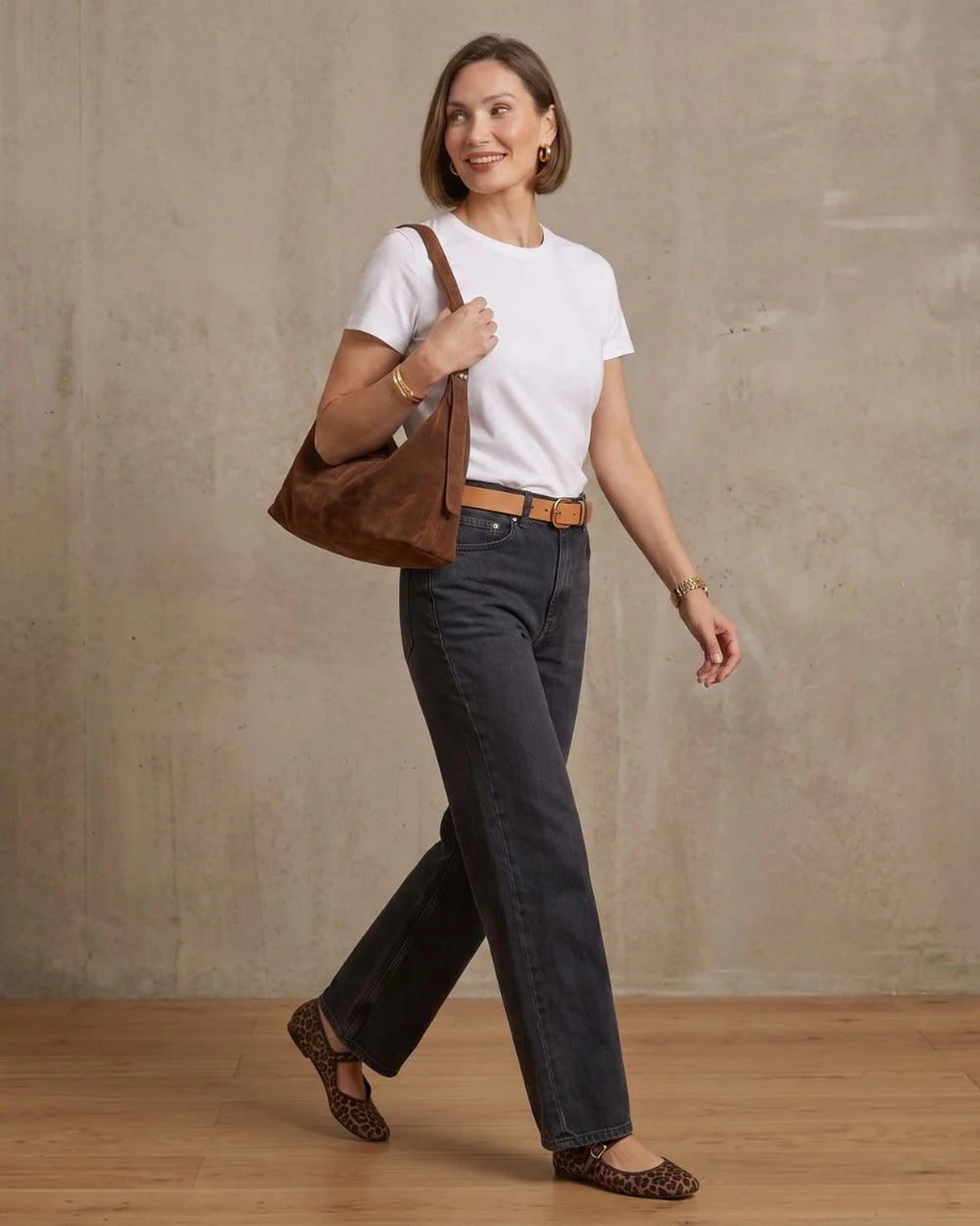 Eli Beaumont Slouch Bag Mid Brown
