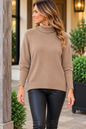 Polo neck Soft feel Camel