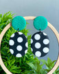 Kay Jay Clay Polka Dot Handmade Polymer Clay Earrings : Green