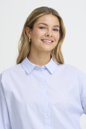 Fransa Zane Shirt Blue/White