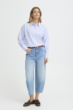 Fransa Zane Shirt Blue/White