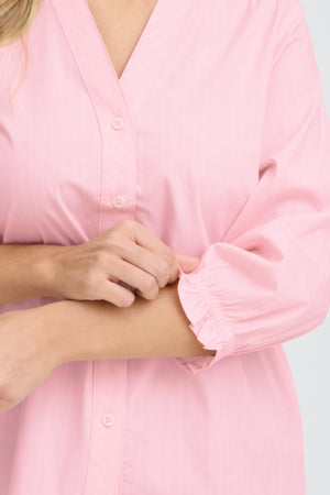 Fransa Zane Shirt Pink/White