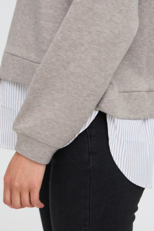 Fransa Jalani Fooler Sweater Driftwood