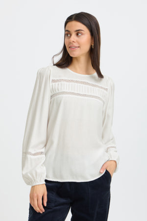 Fransa Cassie Blouse  Blanc