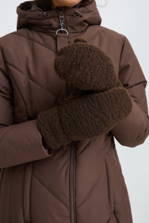 Fransa Teddy Mittens Hot Fudge