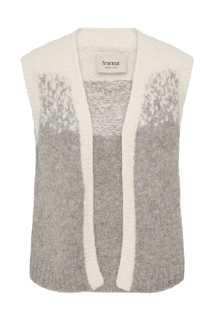 Fransa Frtye Waistcoat driftwood mix