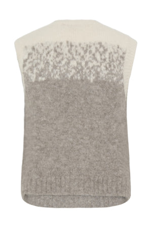 Fransa Frtye Waistcoat driftwood mix