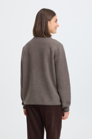 Fransa Tenya Full Zip Fleece Driftwood