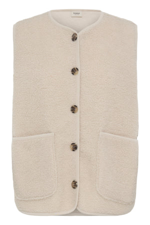 Fransa Tenya Fleece Waistcoat Cream