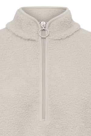 Fransa Tenya 3/4 Zip Fleece Pumice Stone
