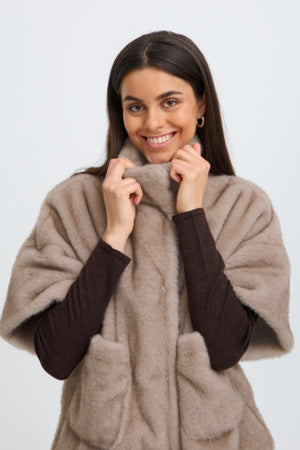 Fransa Luxury Faux Fur Gilet