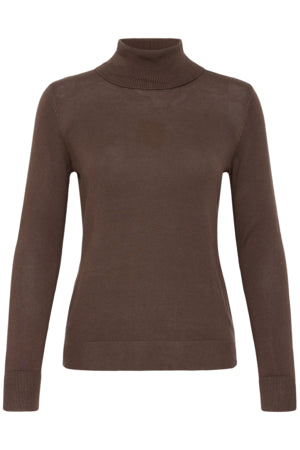 Fransa Mary Polo Jumper Brown